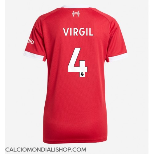 Maglie da calcio Liverpool Virgil van Dijk #4 Prima Maglia Femminile 2025-26 Manica Corta
